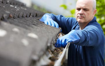 cleaning and inspecting Llansanffraid Glan Conwy roofs